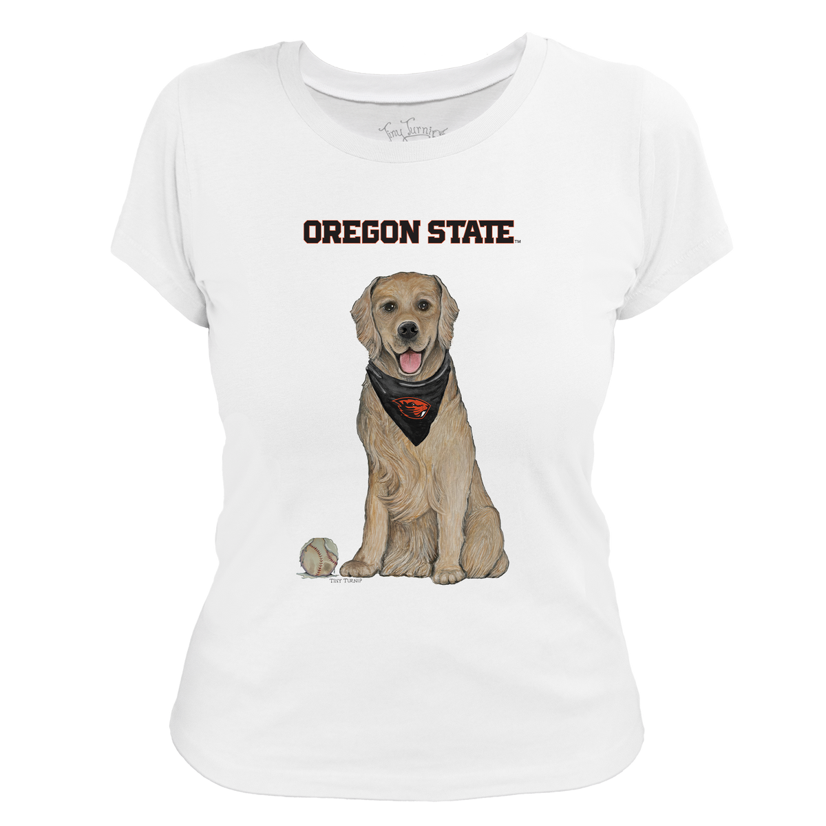 Oregon State Beavers Golden Retriever Women's Tee Shirt