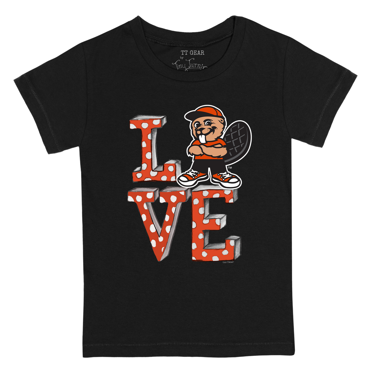 Oregon State Beavers LOVE Kid's Tee Shirt