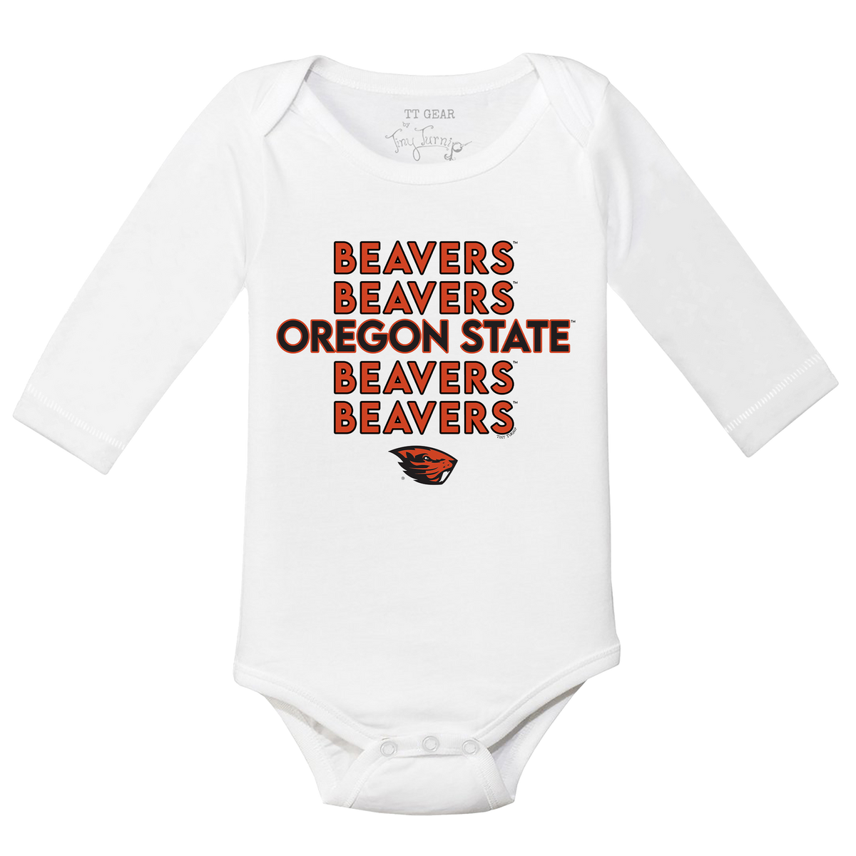 Oregon State Beavers Stacked Long-Sleeve Snapper