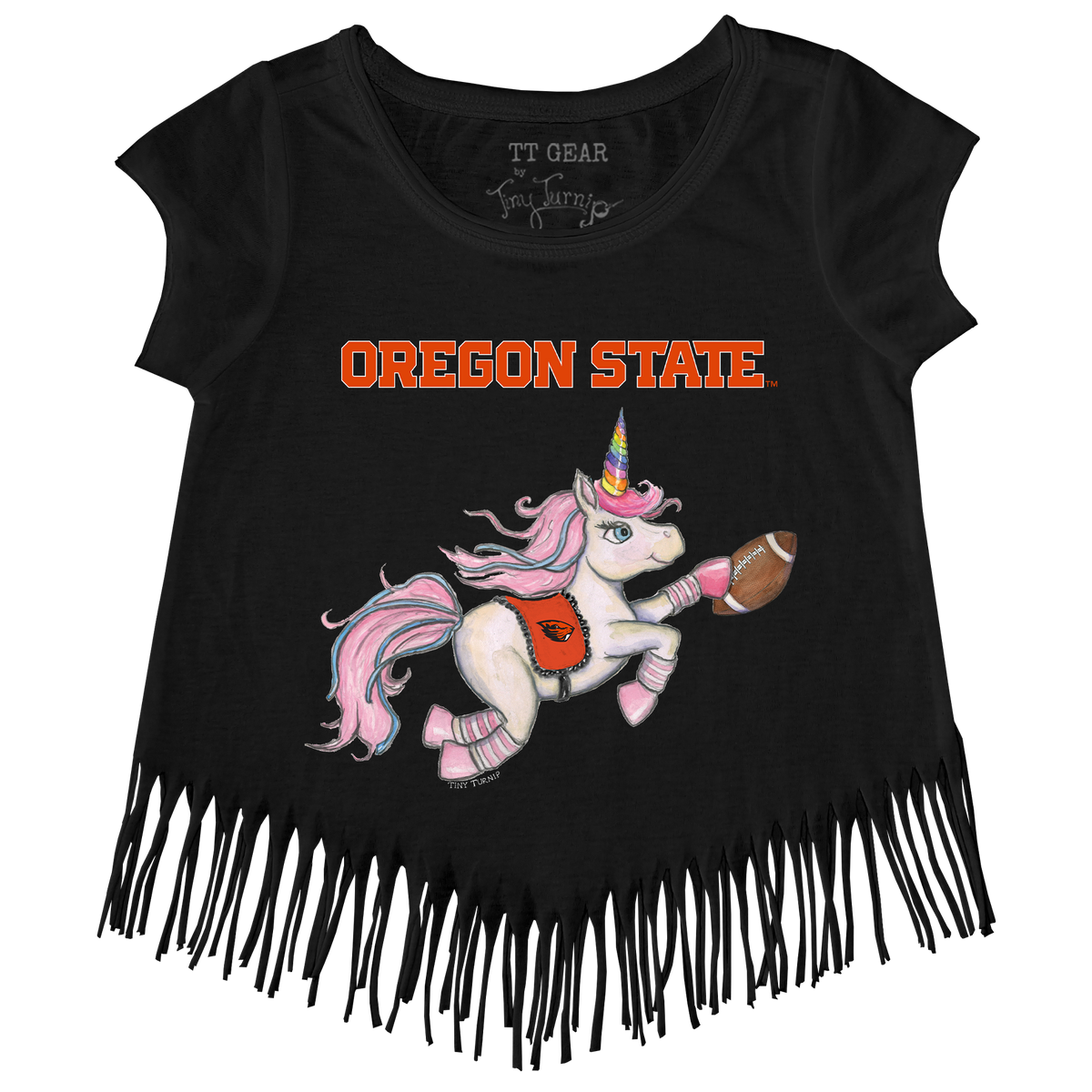 Oregon State Beavers Unicorn Fringe Tee