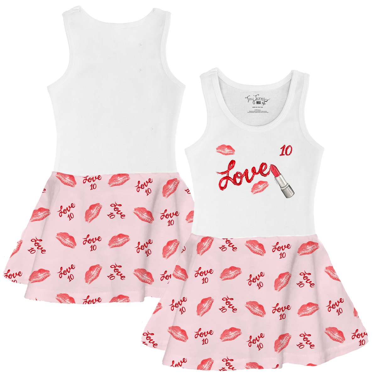 VIP Football: Lipstick w/ Name Number - Tank Swing Dress