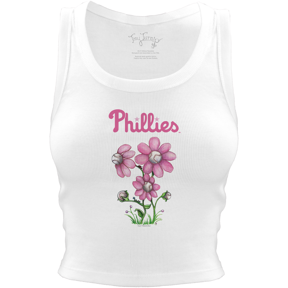 Philadelphia Phillies Blooming Baseballs Crop Tank - Tiny Turnip