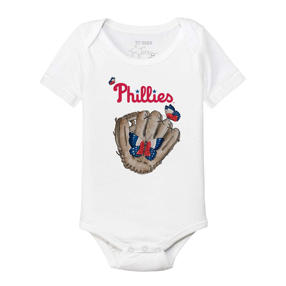 Philadelphia Phillies Butterfly Glove Short Sleeve Snapper