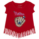 Philadelphia Phillies Butterfly Glove Fringe Tee