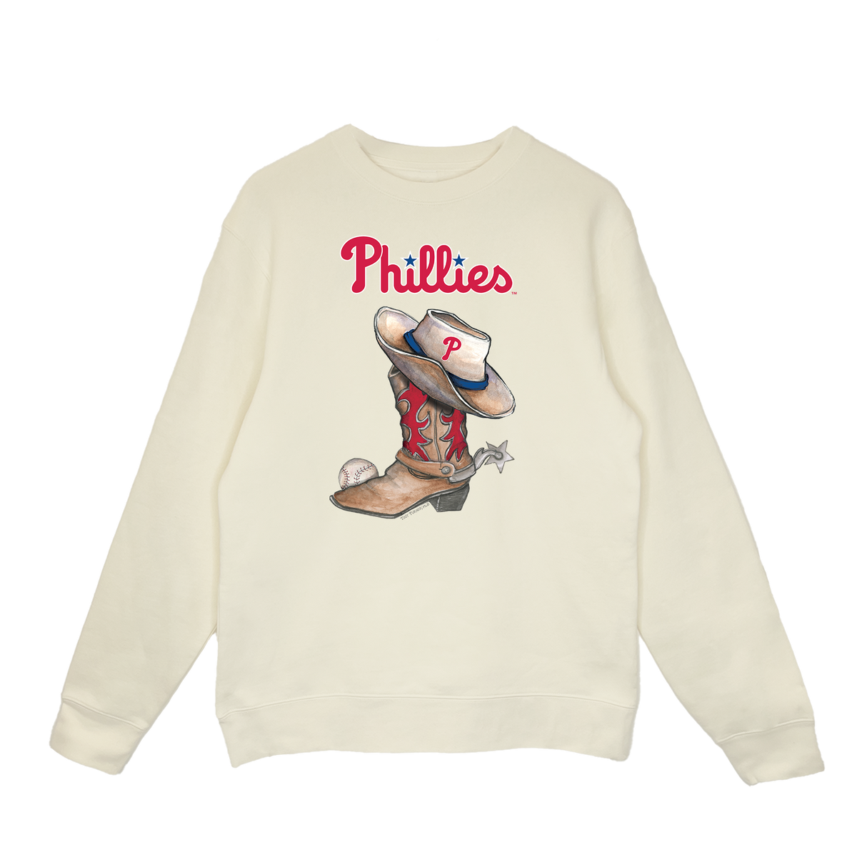 Philadelphia Phillies Cowboy Boot Crewneck Sweatshirt