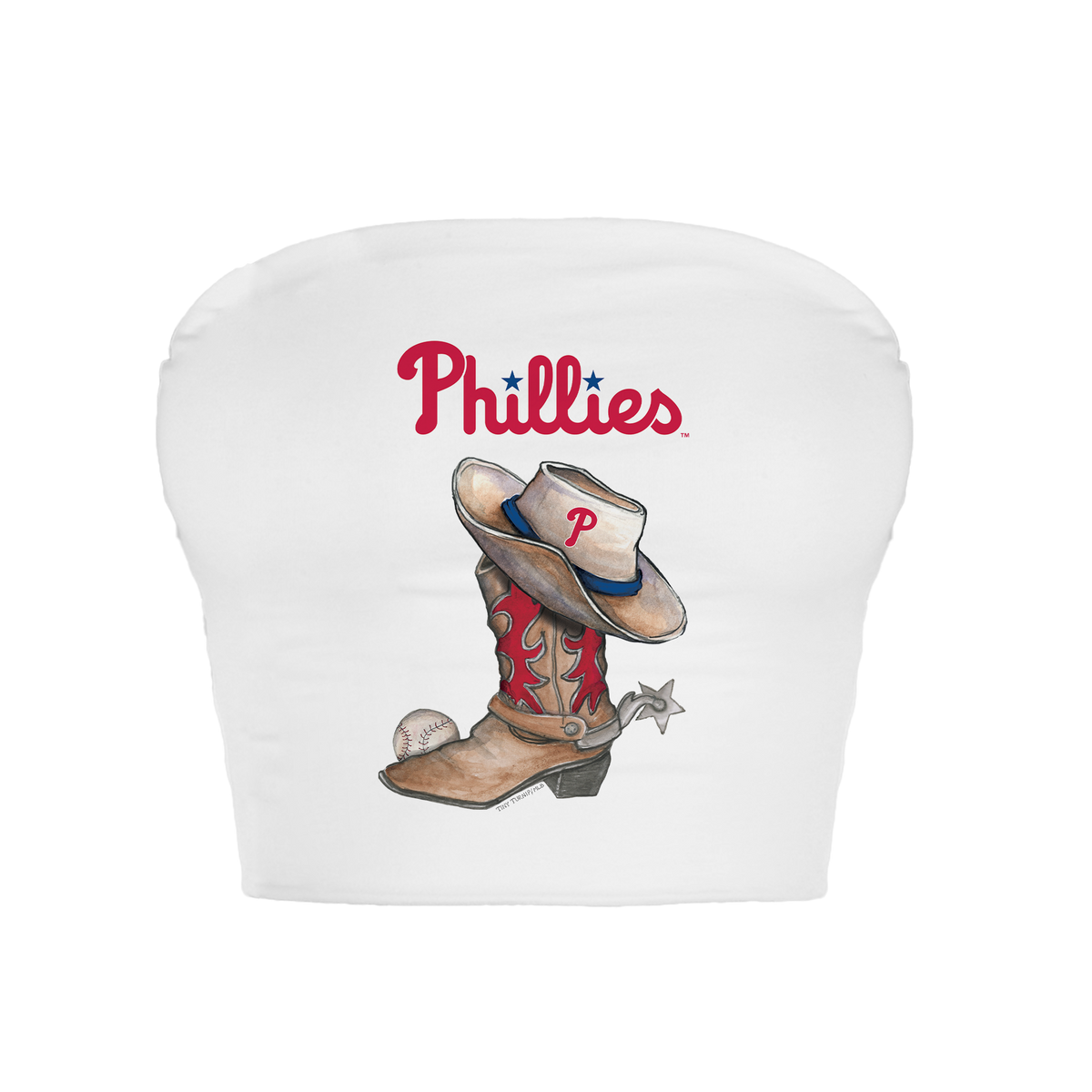 Philadelphia Phillies Cowboy Boot Crop Tube Top