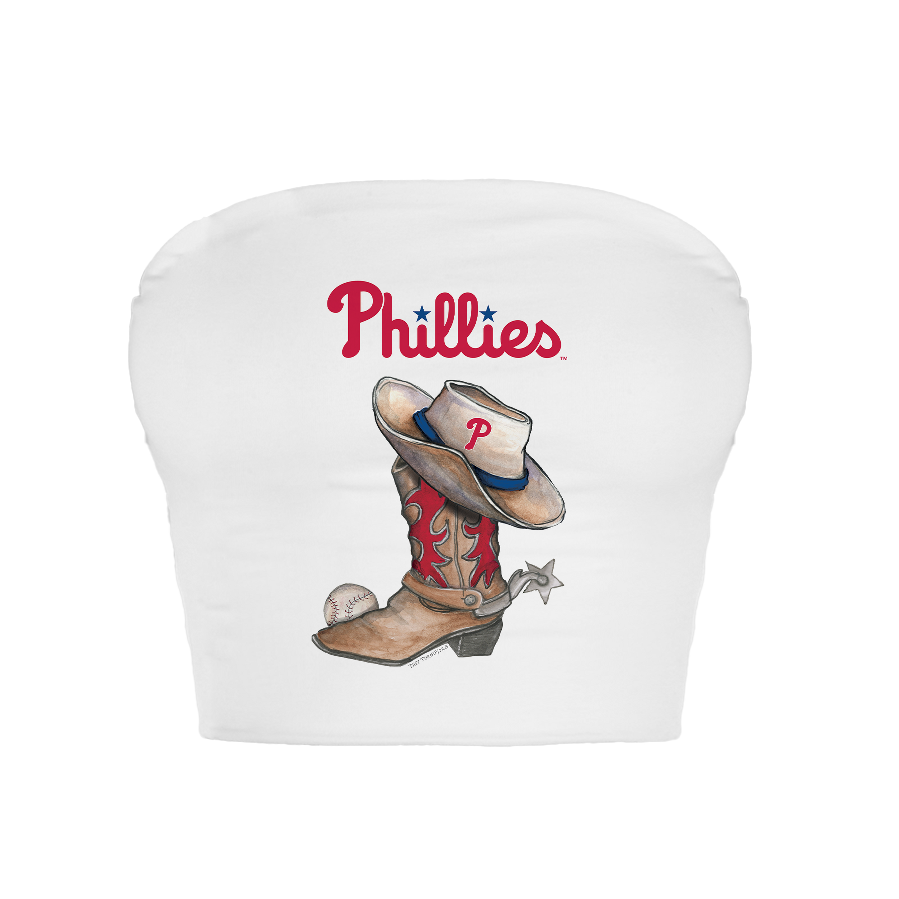 Philadelphia Phillies Cowboy Boot Crop Tube Top