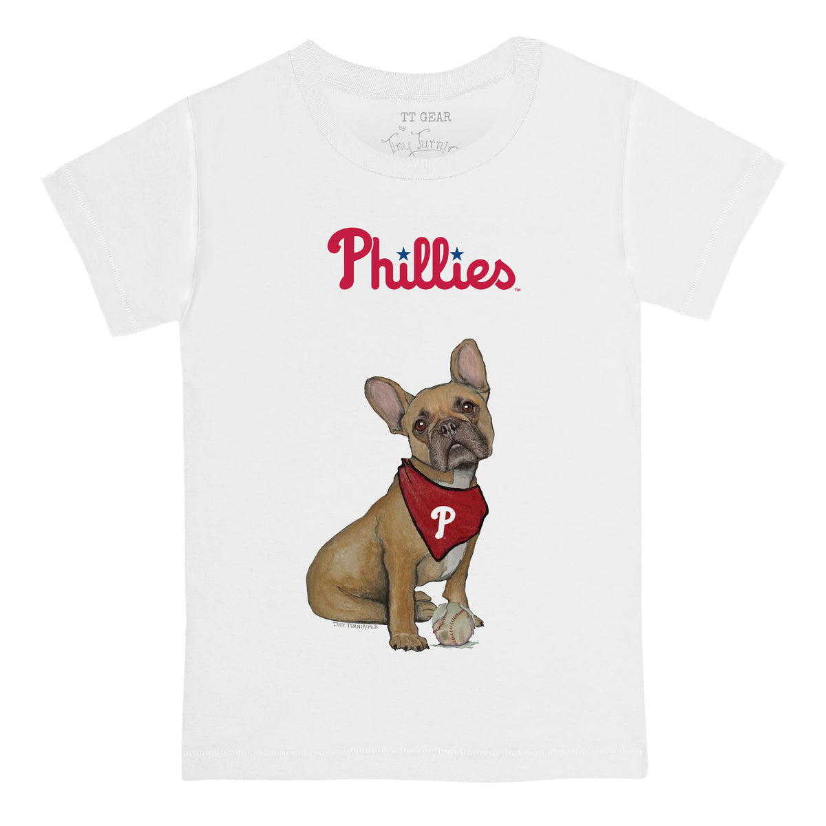 Philadelphia Phillies French Bulldog Tee Shirt