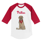 Philadelphia Phillies Golden Retriever 3/4 Red Sleeve Raglan