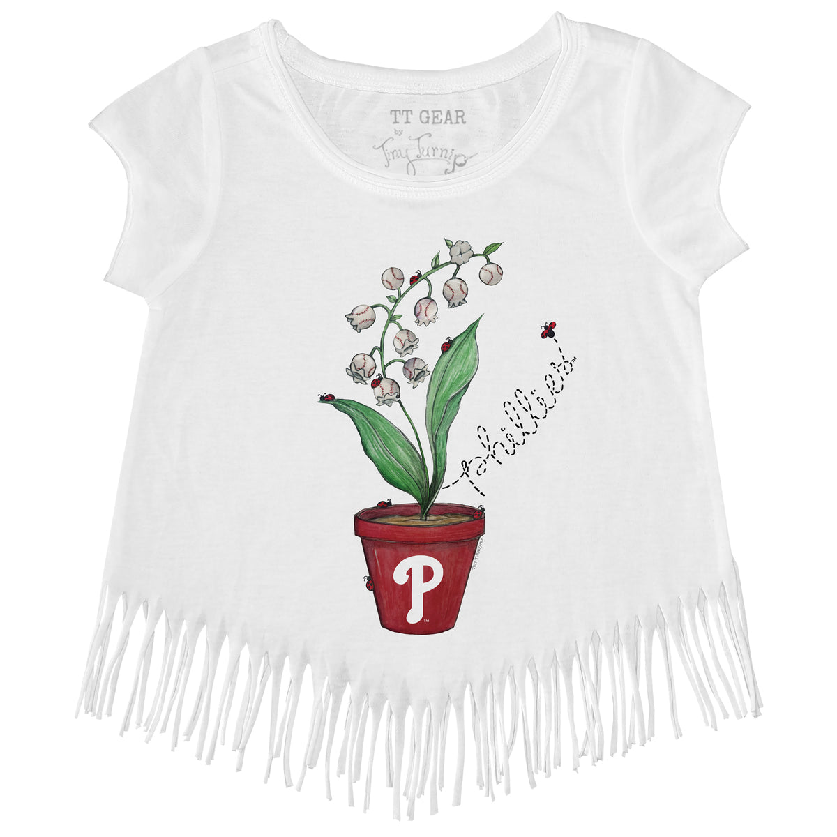 Philadelphia Phillies Ladybug Fringe Tee