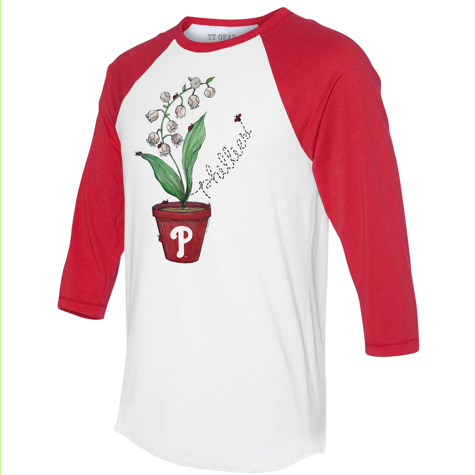 Philadelphia Phillies Ladybug 3/4 Red Sleeve Raglan