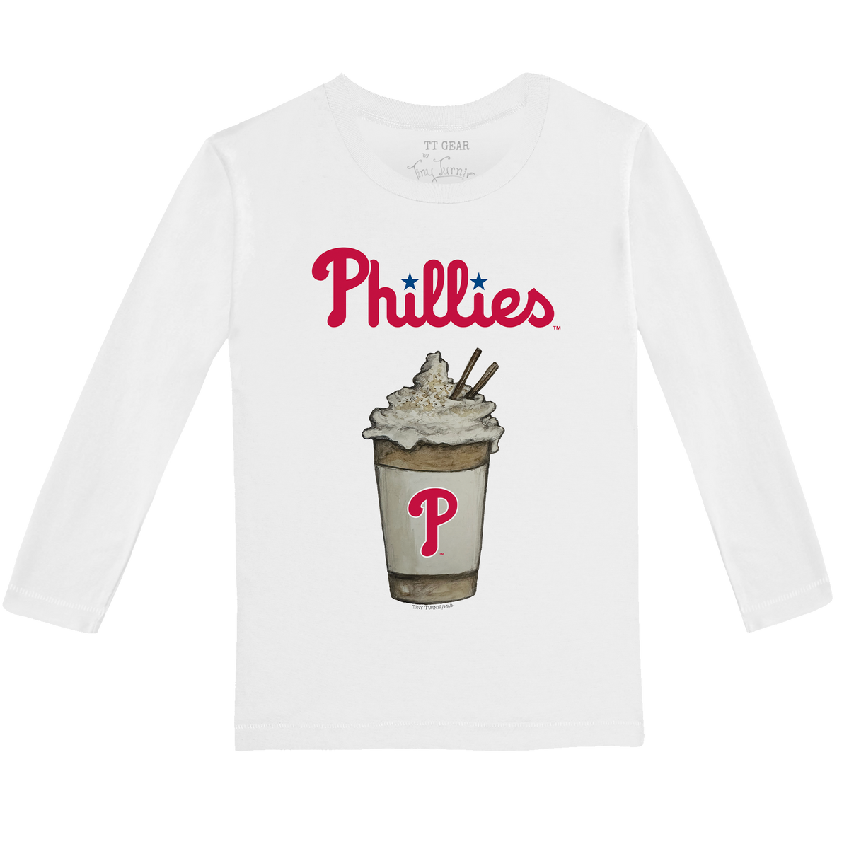 Philadelphia Phillies Latte Long-Sleeve Tee Shirt