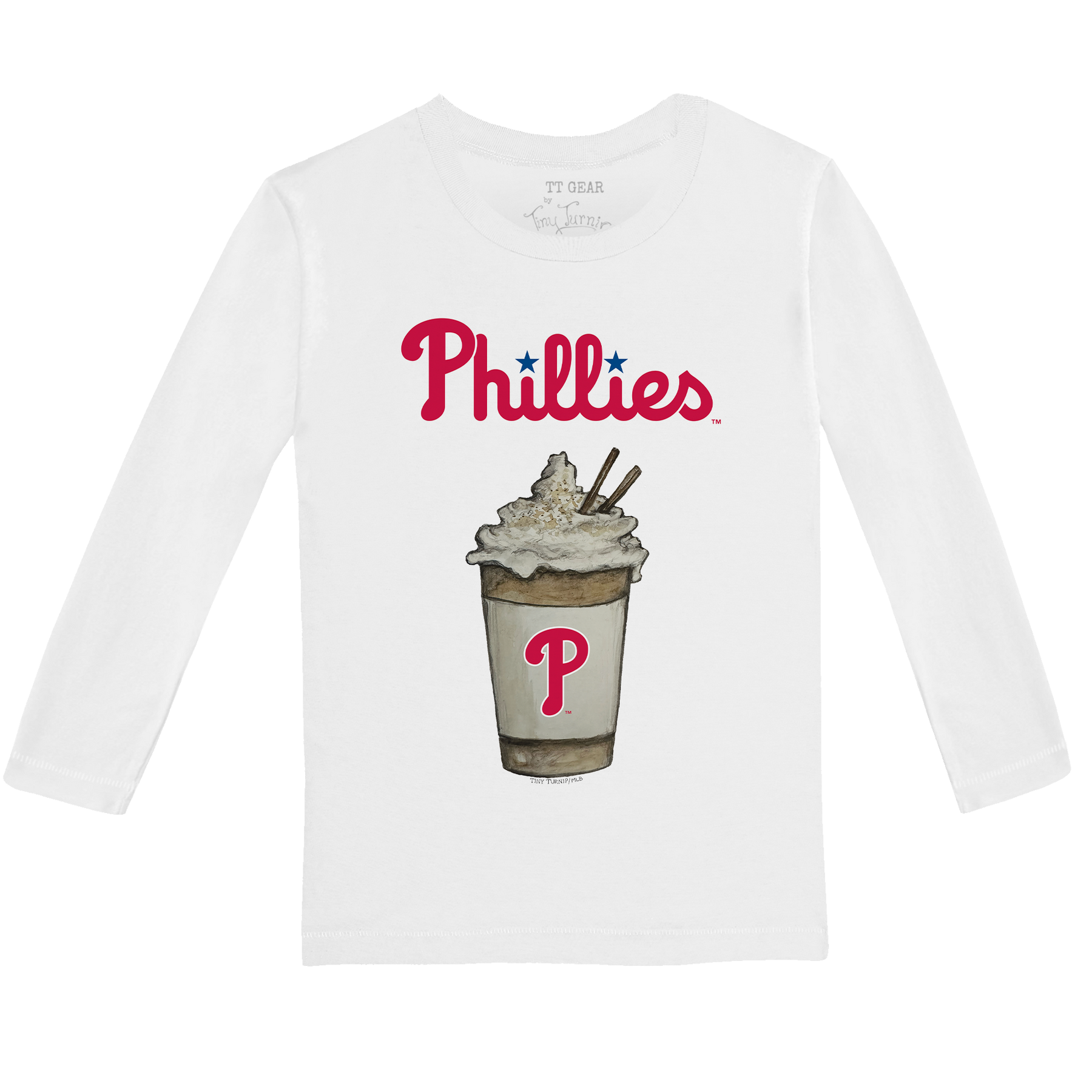 Philadelphia Phillies Latte Long-Sleeve Tee Shirt