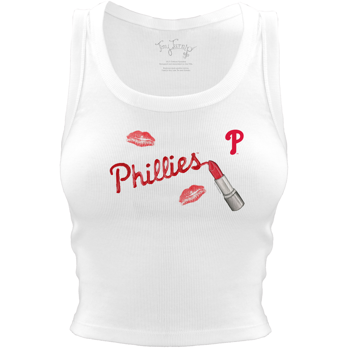 Philadelphia Phillies Lipstick Crop Tank - Tiny Turnip
