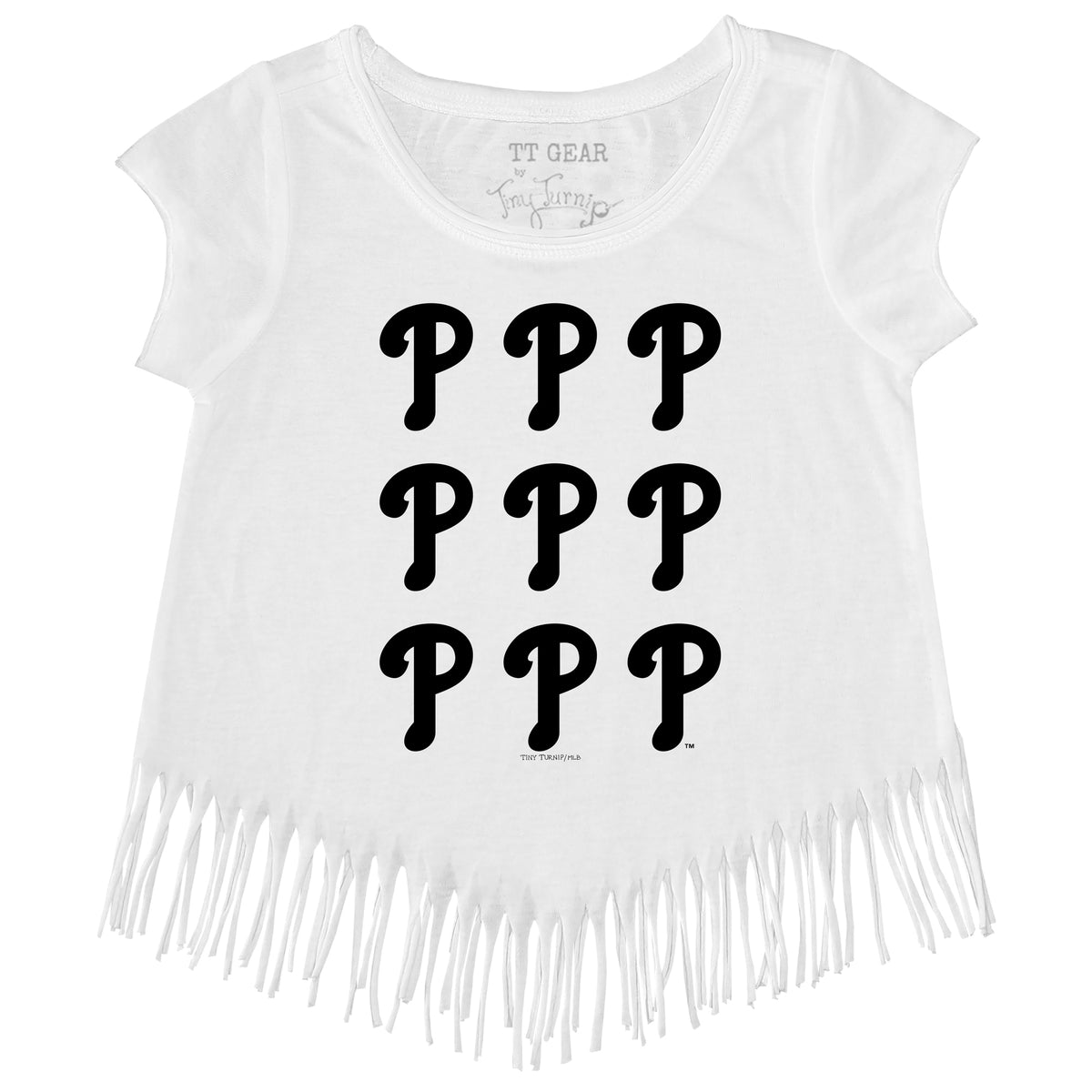 Philadelphia Phillies Logo Grid Fringe Tee