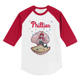 Philadelphia Phillies Mermaid 3/4 Red Sleeve Raglan