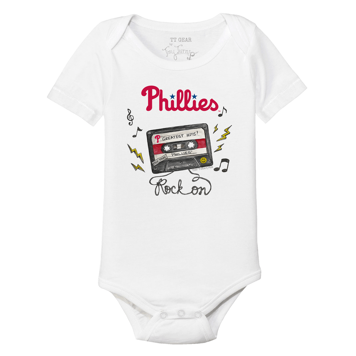 Philadelphia Phillies Mixtape Short Sleeve Snapper - Tiny Turnip