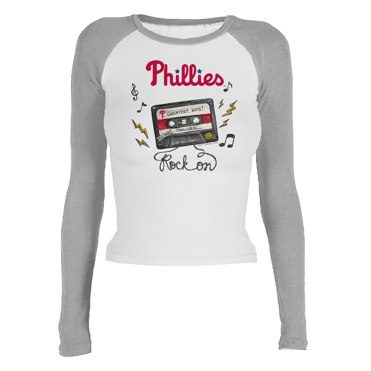 Philadelphia Phillies Mixtape Roxy Raglan Long Sleeve