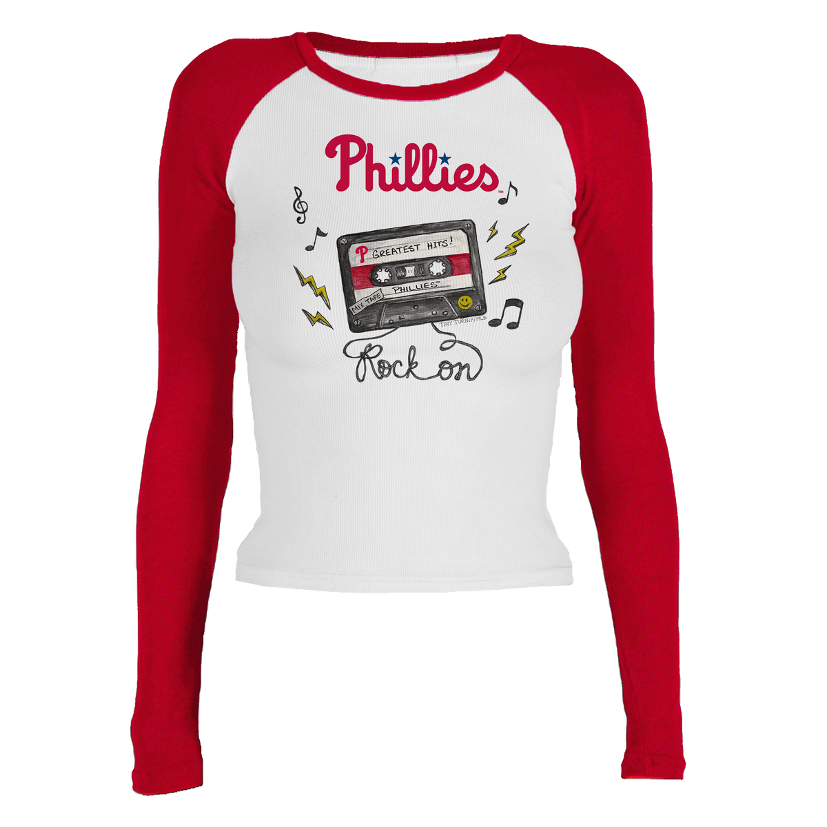 Philadelphia Phillies Mixtape Roxy Raglan Long Sleeve
