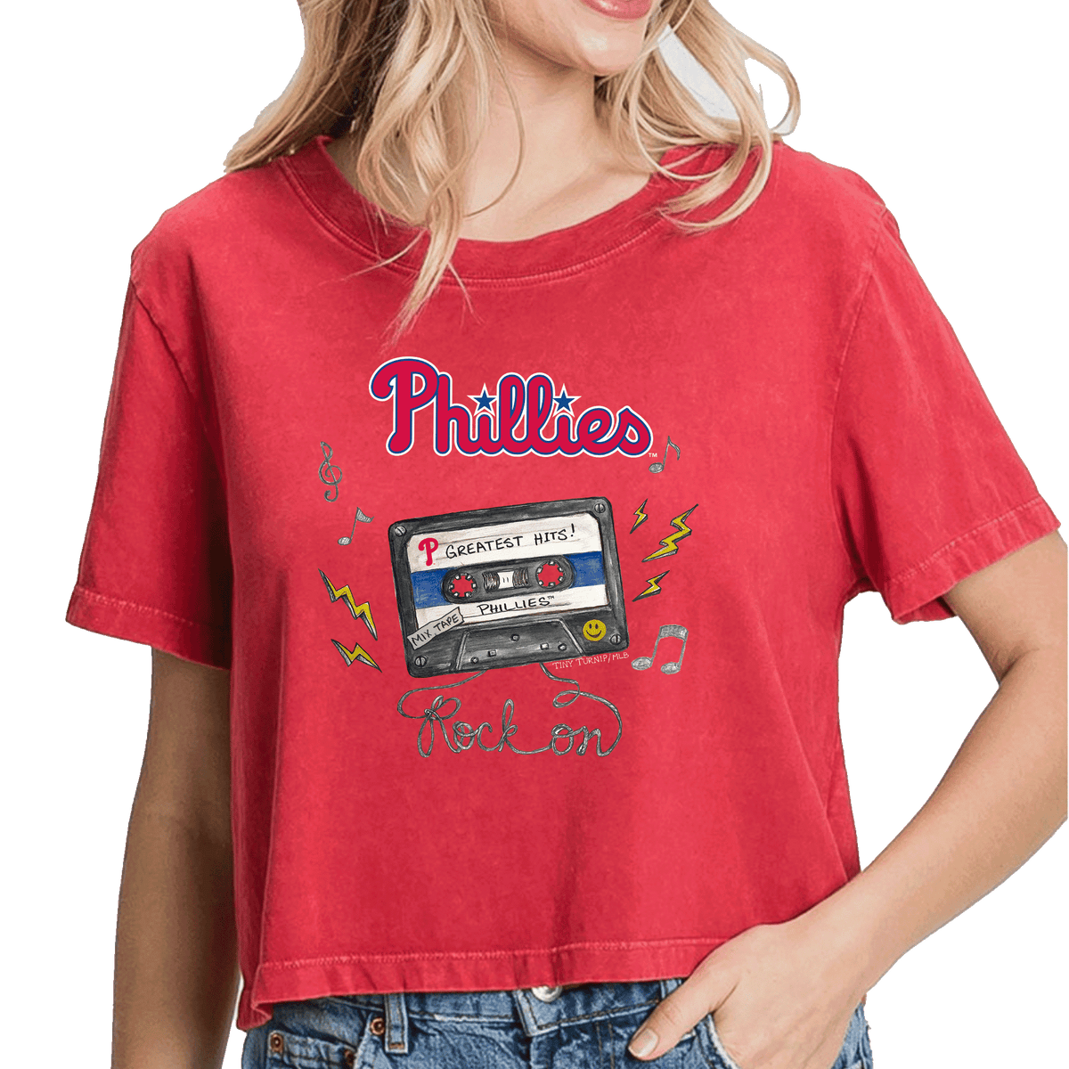 Philadelphia Phillies Mixtape Vintage Crop Tee