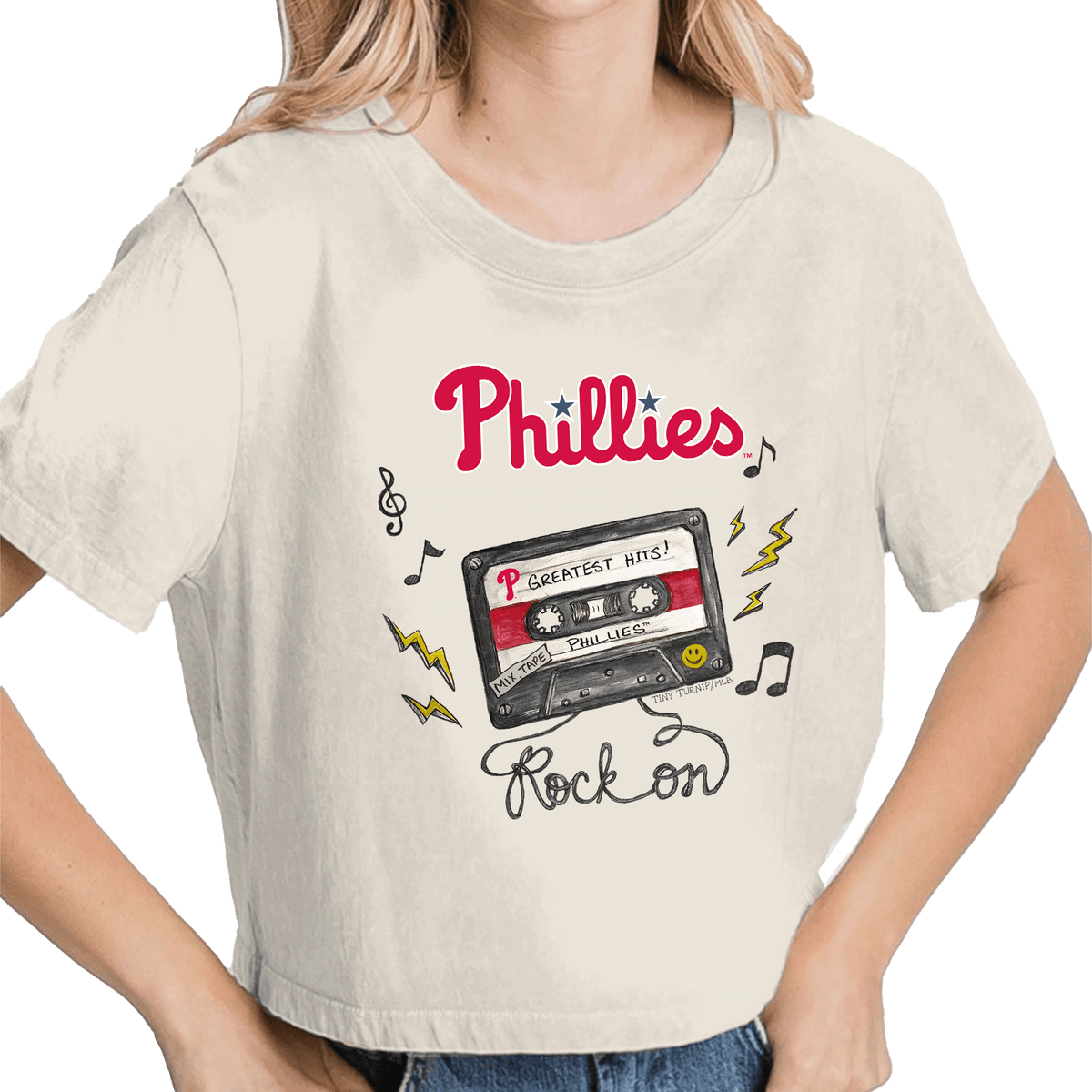 Philadelphia Phillies Mixtape Vintage Crop Tee
