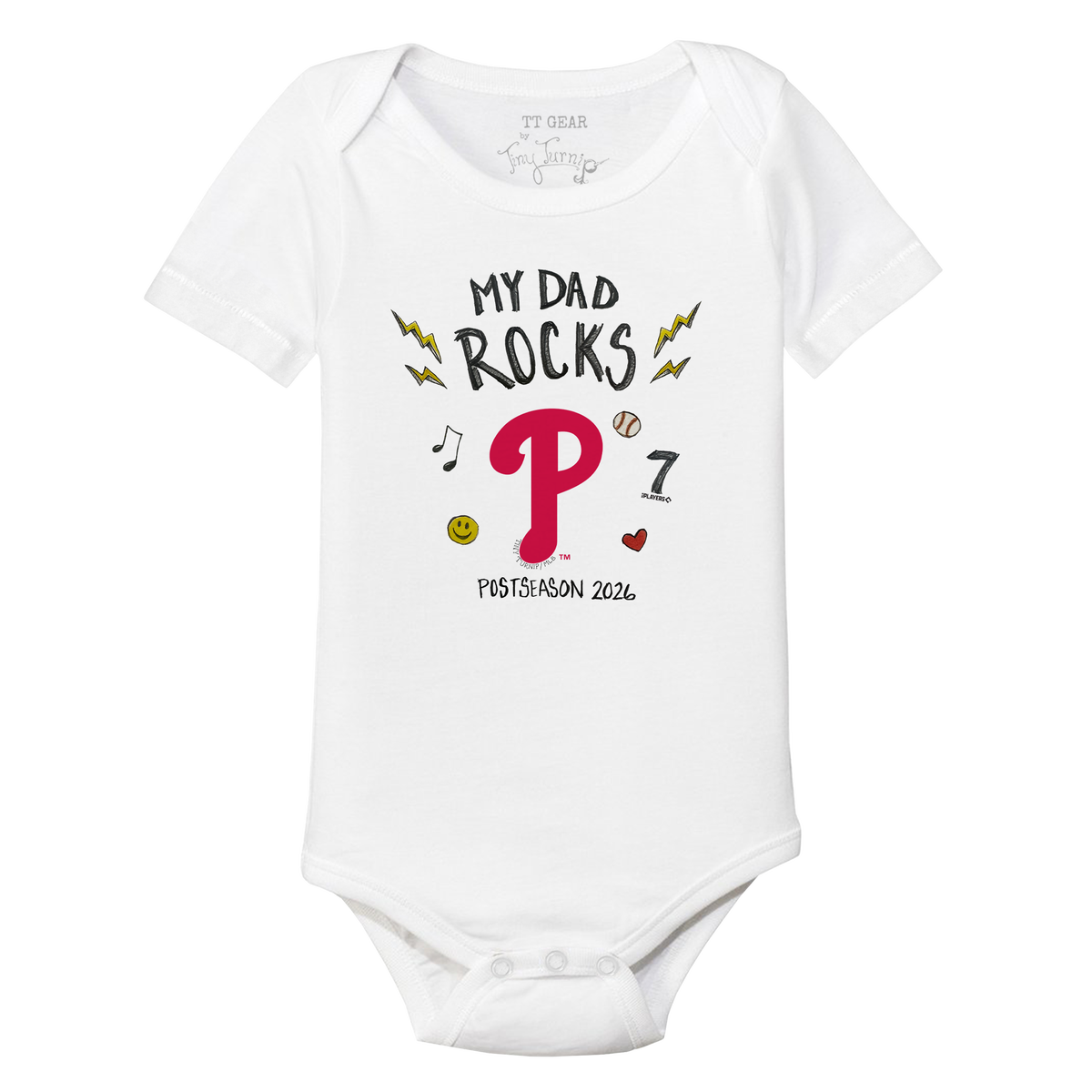 VIP Philadelphia Phillies Postseason '26 Short Sleeve Snapper - Tiny Turnip