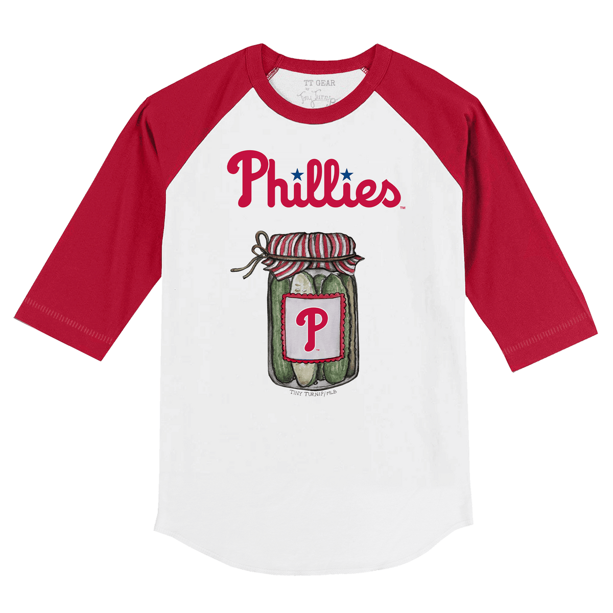 Philadelphia Phillies Pickle Jar 3/4 Red Sleeve Raglan