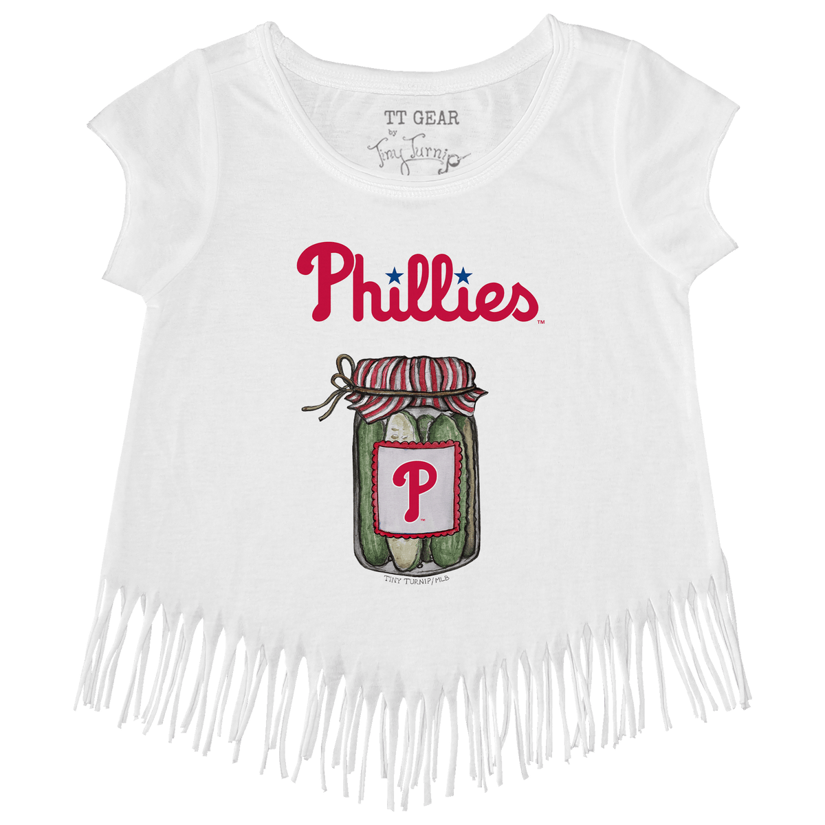 Philadelphia Phillies Pickle Jar Fringe Tee