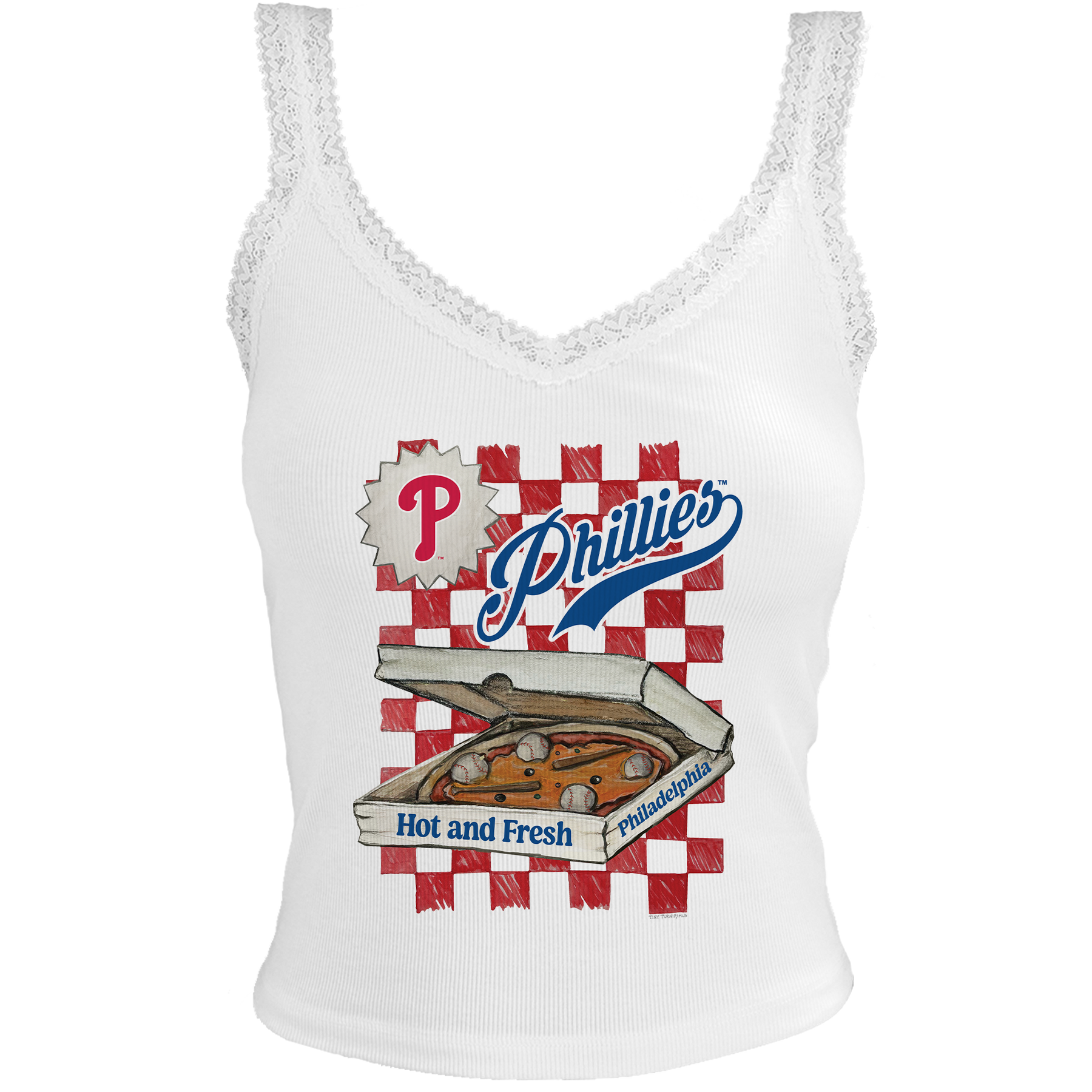 Philadelphia Phillies Pizza Lace Tank