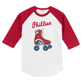 Philadelphia Phillies Retro Skate 3/4 Red Sleeve Raglan