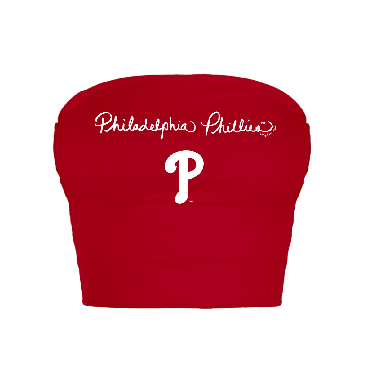 Philadelphia Phillies Logo Script Crop Tube Top