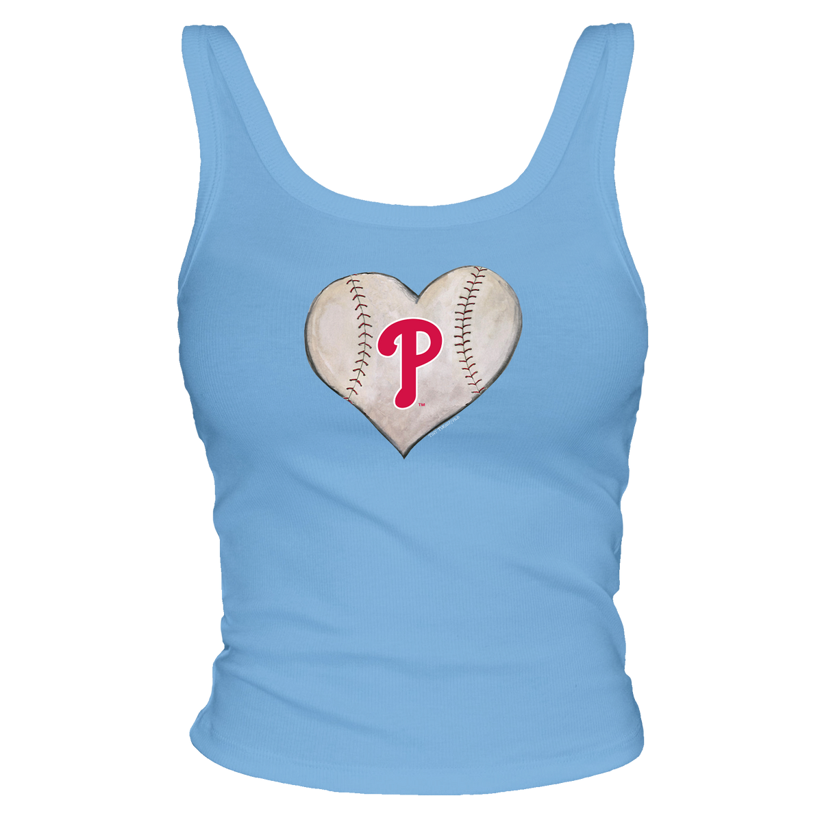 Philadelphia Phillies Baseball Heart Ribbed Tank