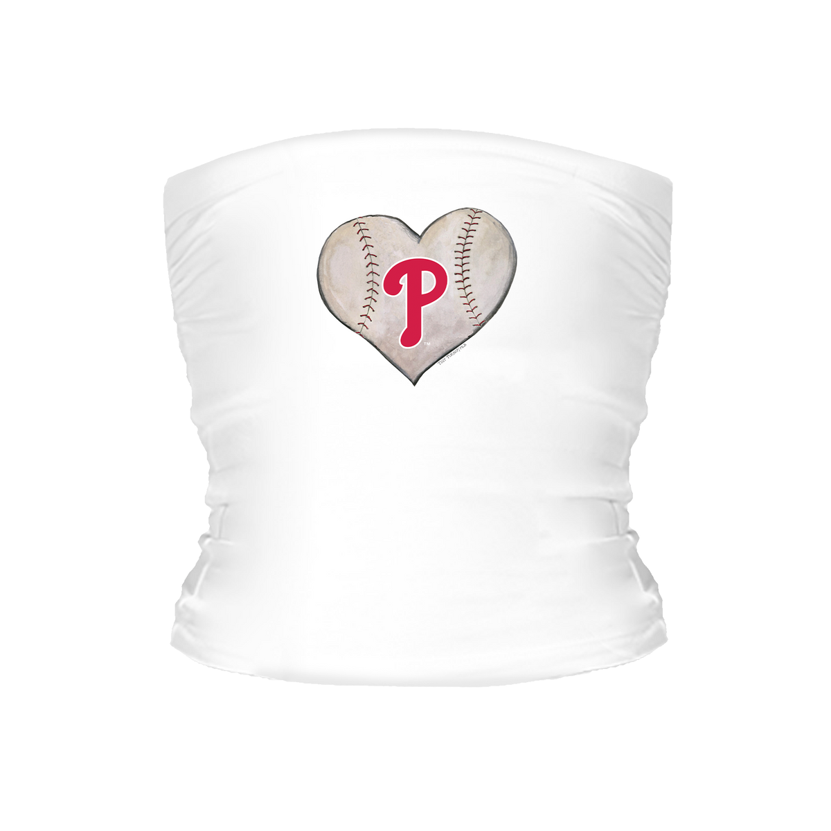 Philadelphia Phillies Stitched Heart Tube Top - Tiny Turnip