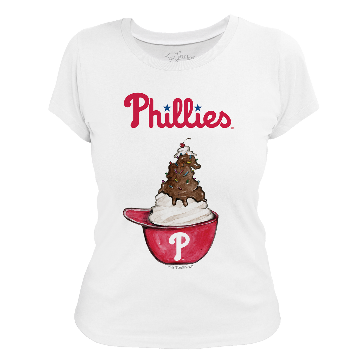Philadelphia Phillies Sundae Helmet Women's Tee Shirt