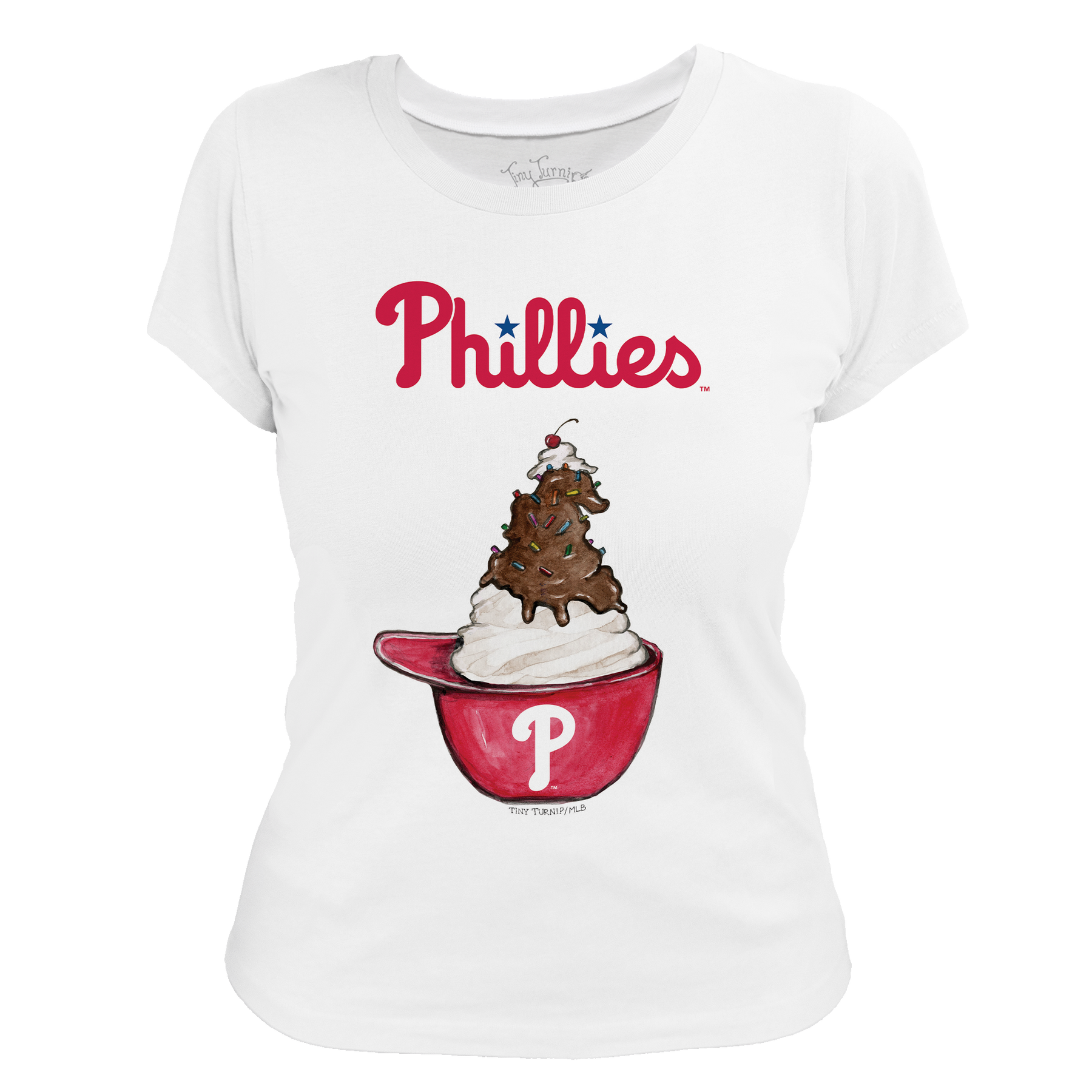 Philadelphia Phillies Sundae Helmet Women's Tee Shirt