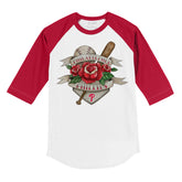 Philadelphia Phillies Tattoo Rose 3/4 Red Sleeve Raglan