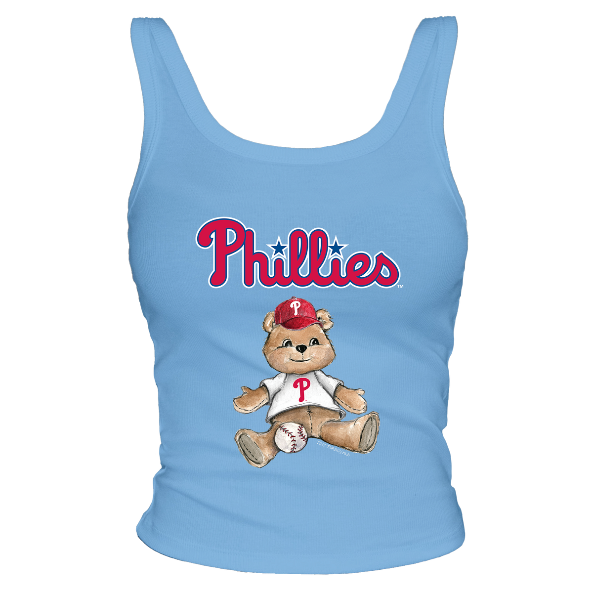 Philadelphia Phillies Teddy Ribbed Tank - Tiny Turnip