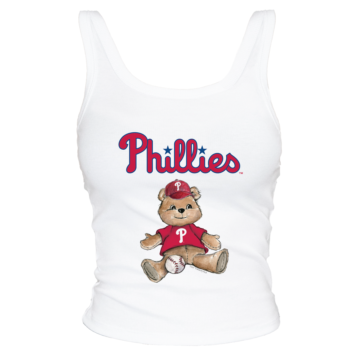 Philadelphia Phillies Teddy Ribbed Tank - Tiny Turnip