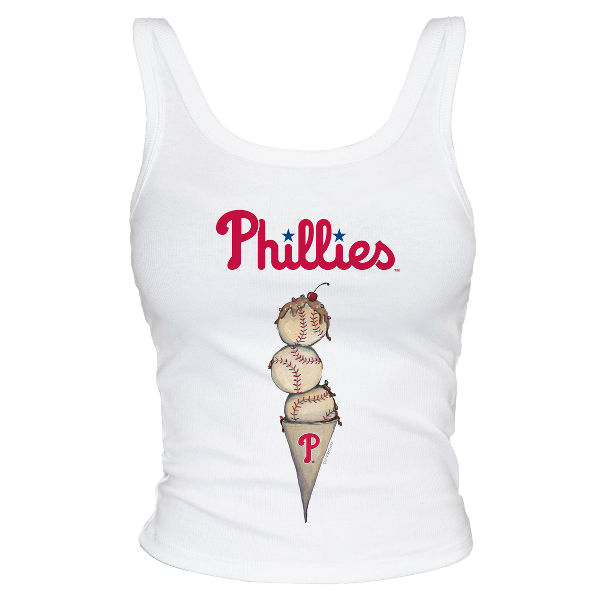 Philadelphia Phillies Triple Scoop Ribbed Tank