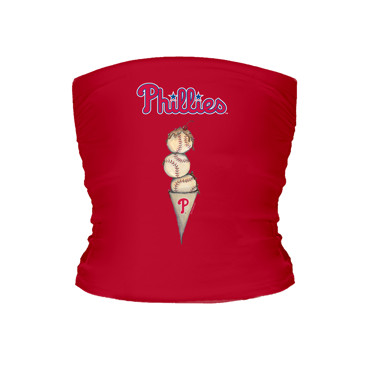 Philadelphia Phillies Triple Scoop Tube Top - Tiny Turnip