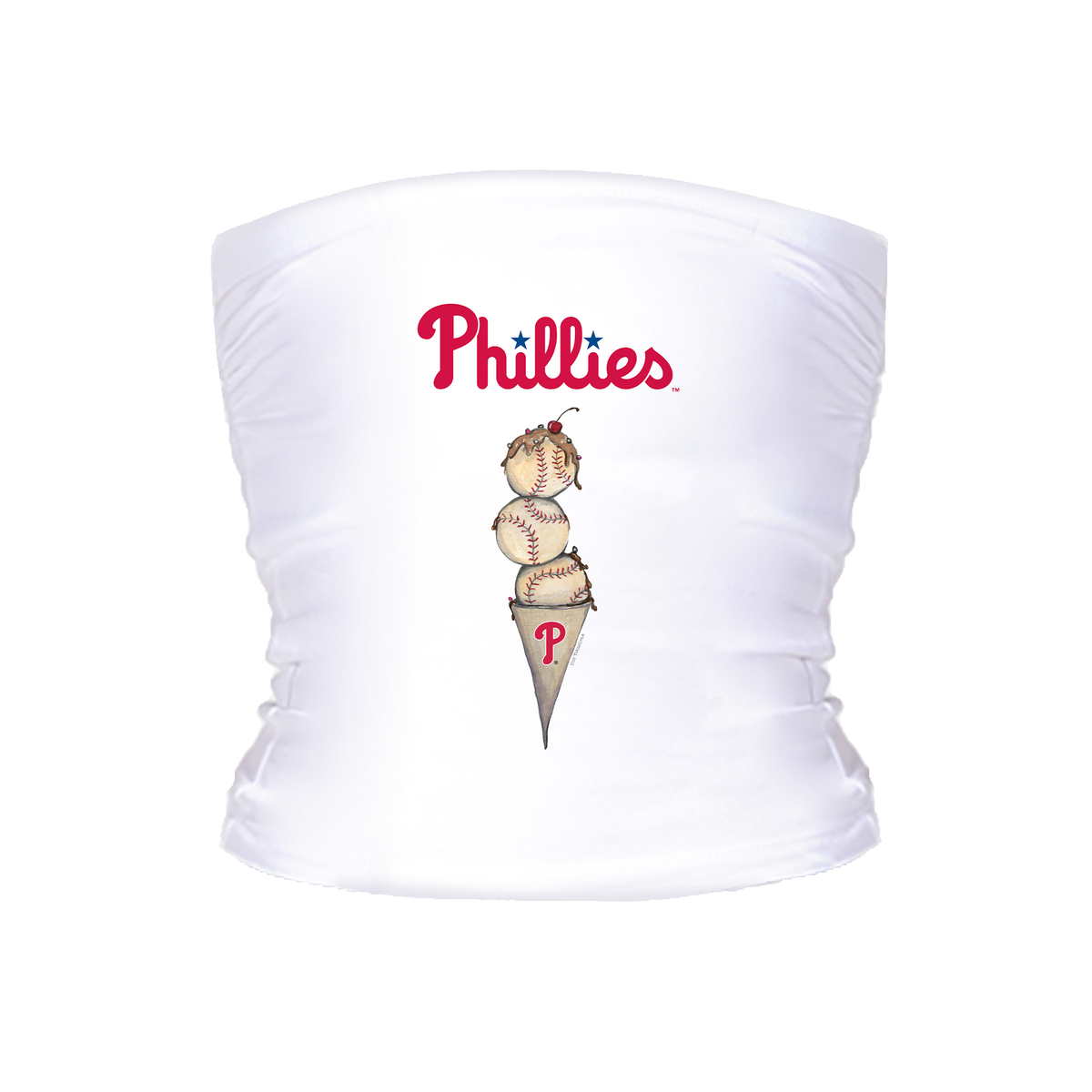 Philadelphia Phillies Triple Scoop Tube Top - Tiny Turnip
