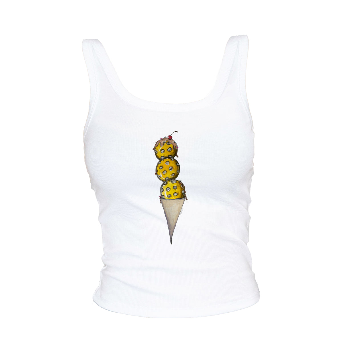 Pickleball Triple Scoop Ribbed Tank