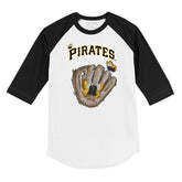 Pittsburgh Pirates Butterfly Glove 3/4 Black Sleeve Raglan