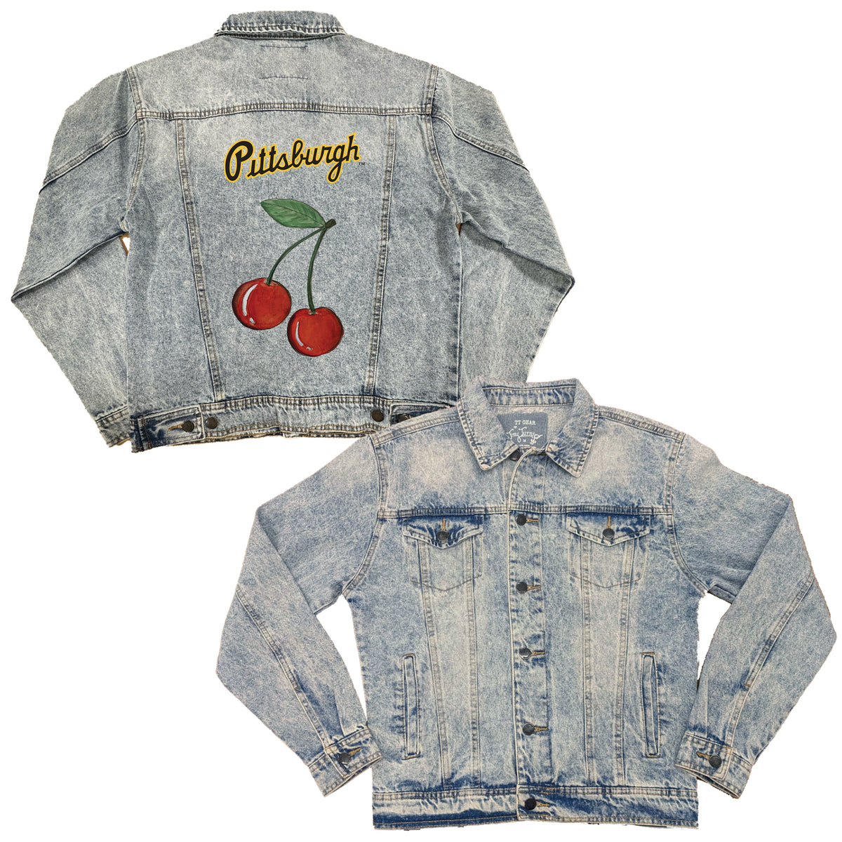 Pittsburgh Pirates Cherry Boyfriend Denim Jacket