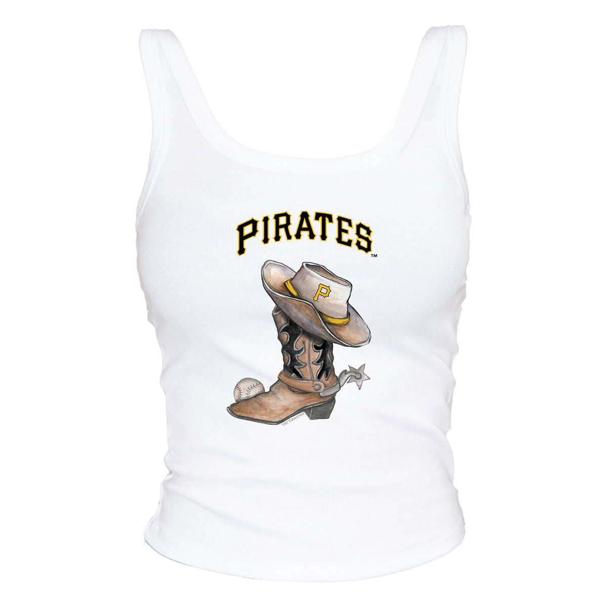 Pittsburgh Pirates Cowboy Boot Ribbed Tank