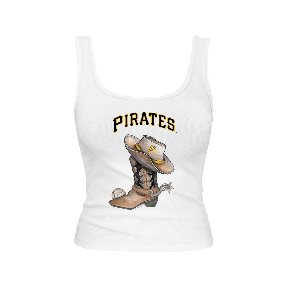 Pittsburgh Pirates Cowboy Boot Emmy Tank