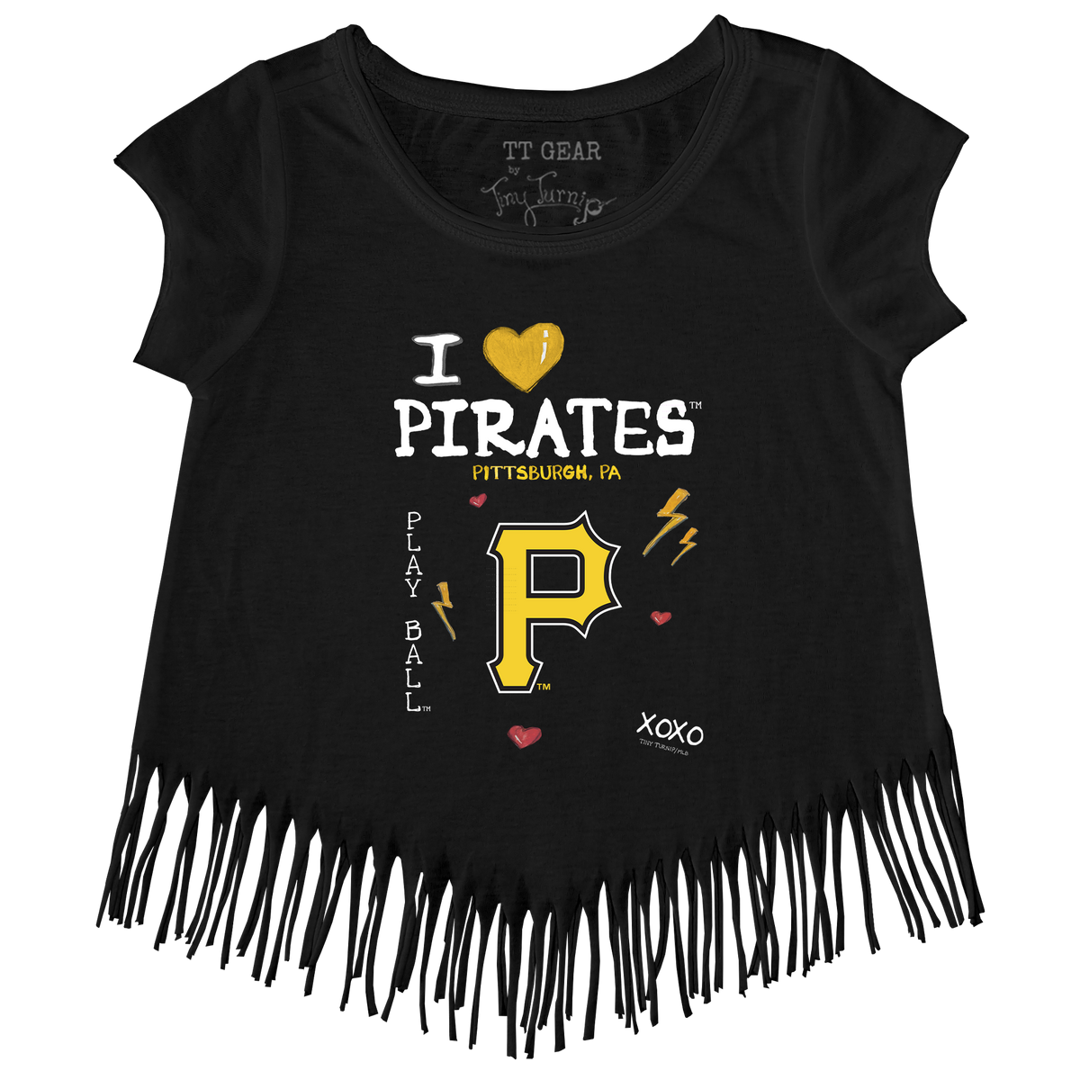 I Heart Pirates Fringe Tee - Tiny Turnip