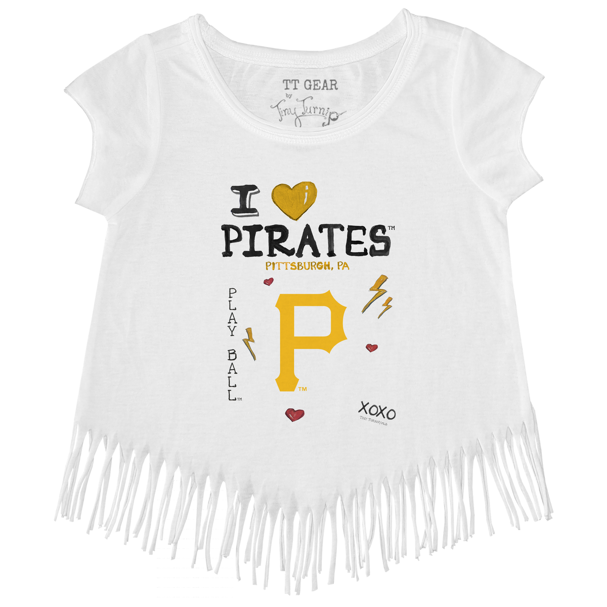 I Heart Pirates Fringe Tee - Tiny Turnip