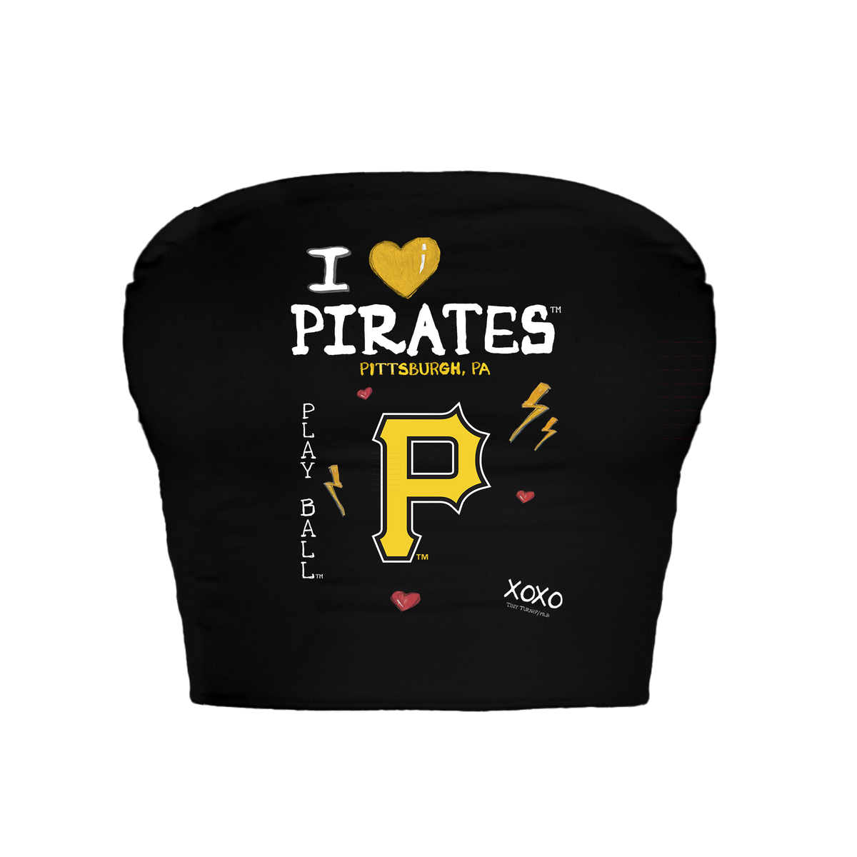 Pittsburgh Pirates I Heart Pirates Crop Tube Top