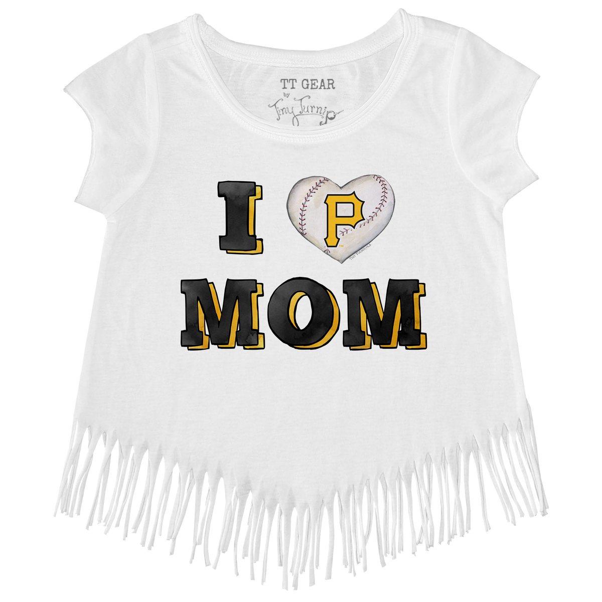 Pittsburgh Pirates I Love Mom Fringe Tee